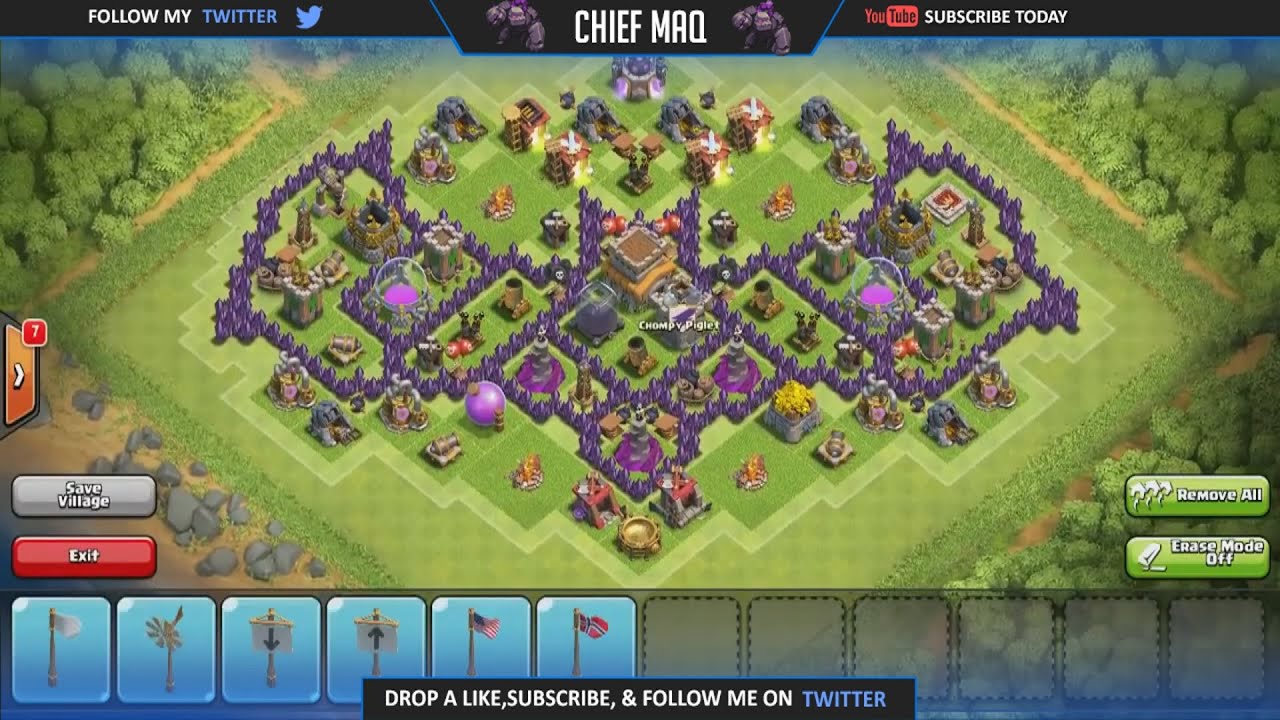 clash of clans best town hall 8 batman base speed build coc th 3 base design