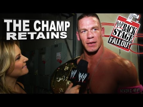 THE CHAMP, John Cena, Retains! - Backstage Fallout - October 28, 2013