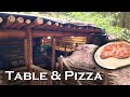 Bushcraft FLOATING TABLE for the DUGOUT, baking PIZZA // JustRandomPfusch