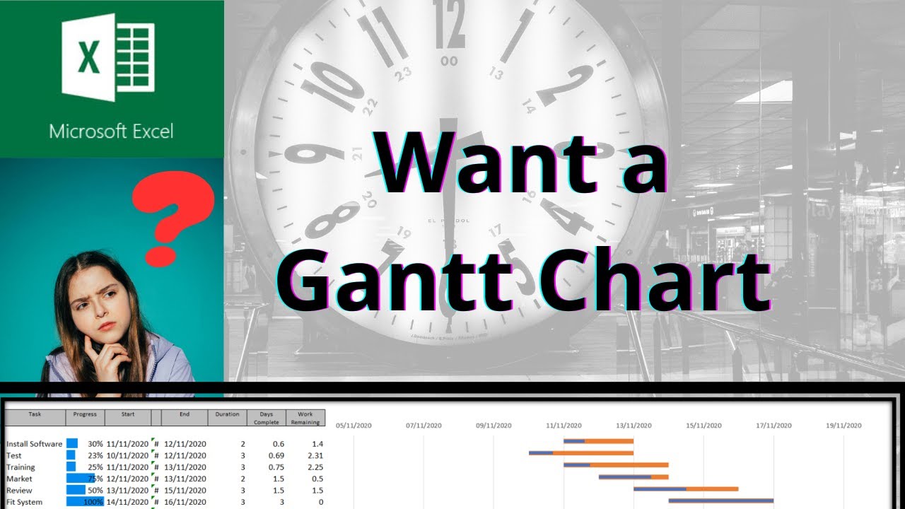 This video explains how to create a Gantt Chart in Microsoft Excel