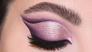 Cut Crease Smokey Plum & Glitter | Melissa Samways