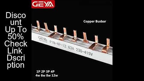 GEYA Red Copper Busbar for Distribution Box Circuit breaker PIN TYPE MCB Connector Busbar Connection