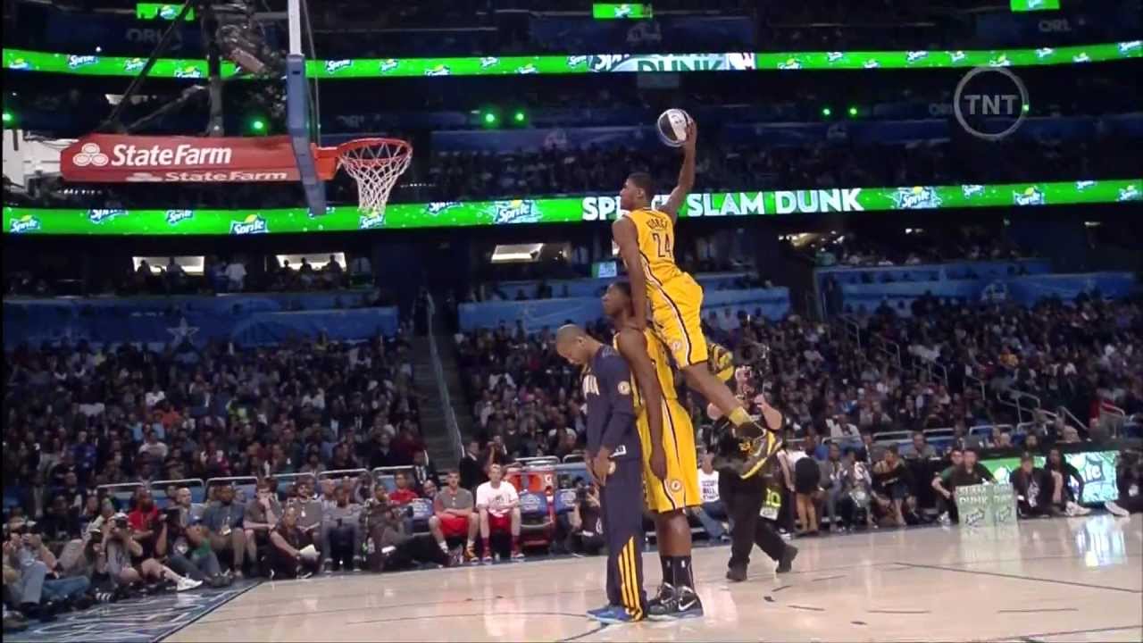 Thunder's Paul George wows with windmill dunk, then hits game