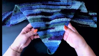 Crochet Triangle shawl. Perfect for an absolute beginner.