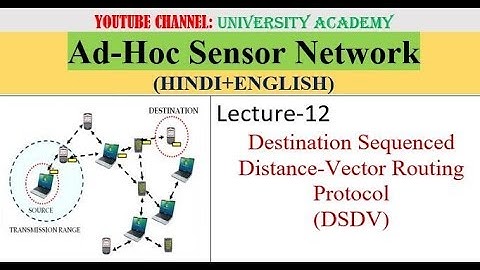 ASN L12: Destination Sequenced Distance-Vector Routing Protocol(DSDV)