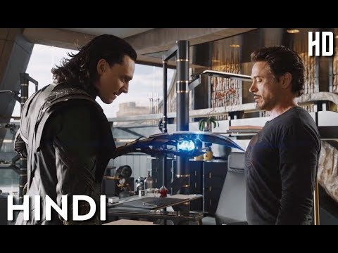 Tony Stark vs Loki Fight Scene in Hindi | The Avengers (2012) | Ironman Funny Scene HD