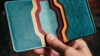 Making our Ocean, Sand &amp; Coral Leather wallet!