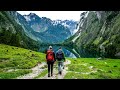 Hiking at Obersee, National Park Berchtesgaden, Germany