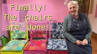 The CHAIRS are finished! finally! (apart from their socks of course)