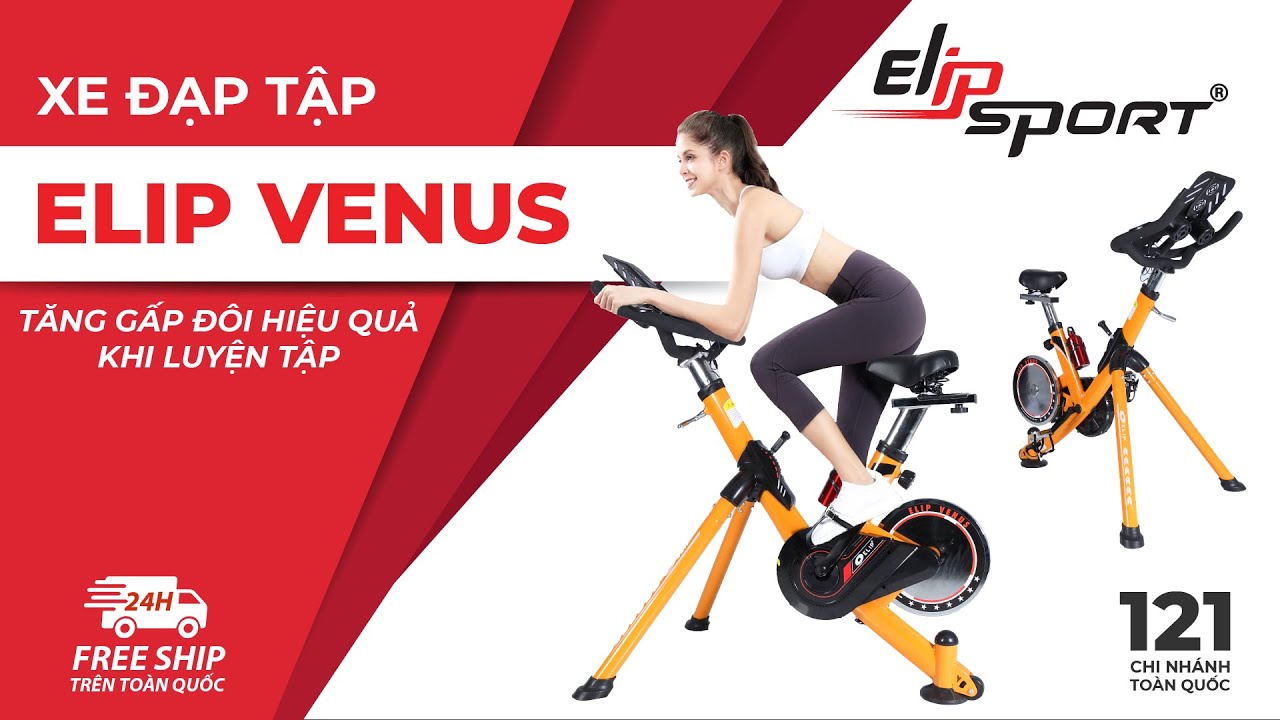 Xe Đạp Tập Thể Dục Tại Nhà ELIP Venus | Tiện Lợi - Sang trọng - Bền Bỉ ...