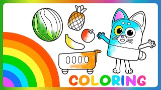 Coloring with Sunny and Sky | Learning Colors | Educational Cartoons for Kids