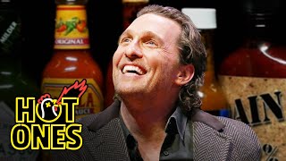 Matthew McConaughey Grunts it Out While Eating Spicy Wings | Hot Ones