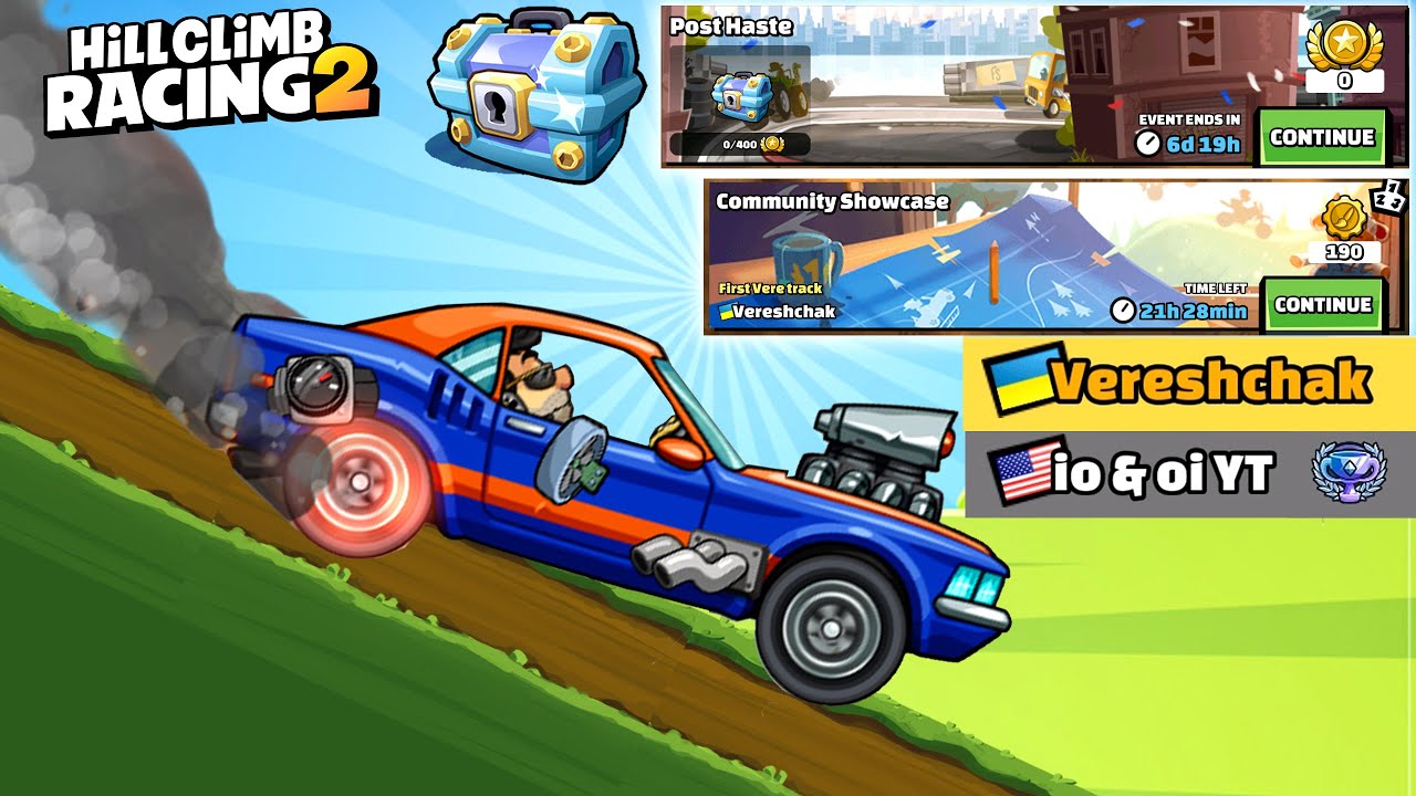Hill Climb Racing 2 - MY TRACK IN COMMUNITY / FAKE IO & OI / New Event POST HASTE Walkthrough