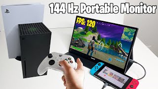 120 FPS Portable Gaming Monitor - PlayStation 5, Xbox Series X & Nintendo Switch | Intehill 144Hz