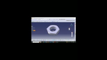 Catia V5 Part Design Hexagon Thread Nut🔩 #shorts #youtubeshorts #shortsvideo #shortsfeed #catiav5