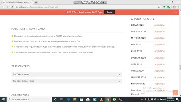 how to apply cusat application form