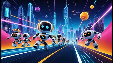 Five Little Robots on the Run | Fun Robot Song for Kids | Tech Adventure Rhyme