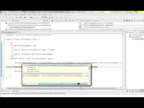 HOW TO SPLIT A STRING IN JAVA DEMO