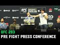 Ufc 293 press conference israel adesanya and sean strickland go deep