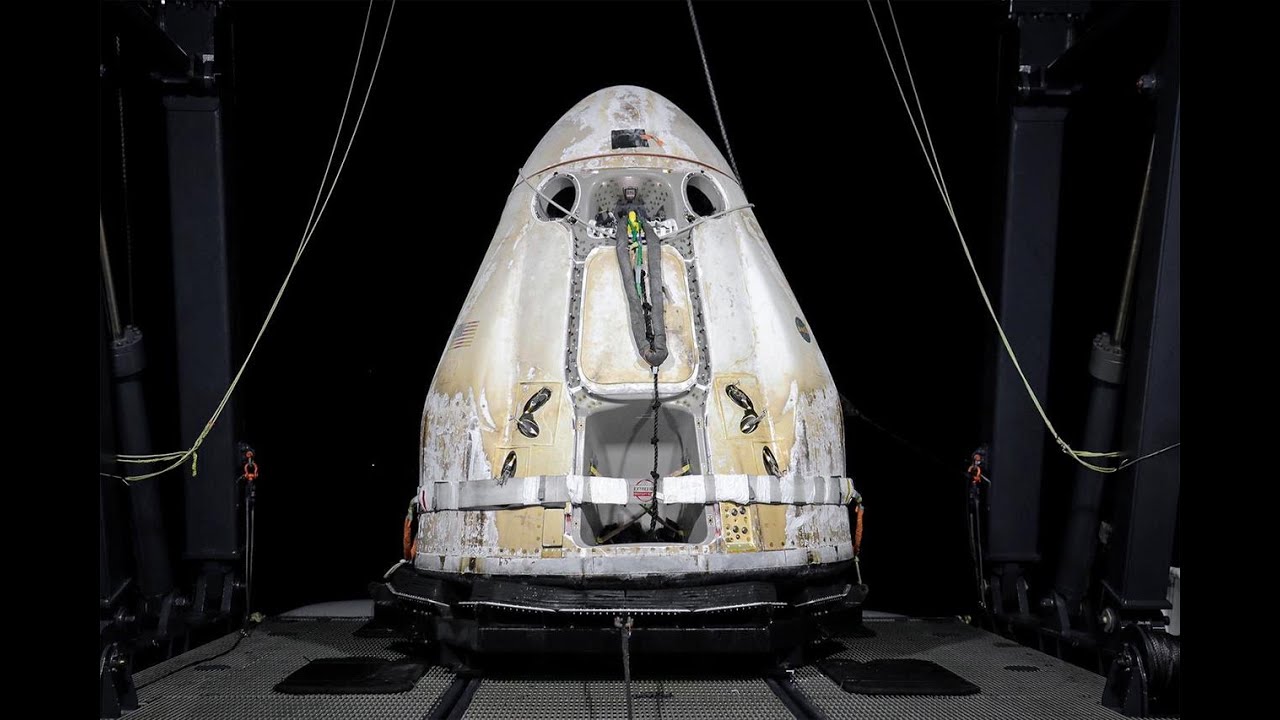 Crew Module Splashdown HIGHLIGHTS of CREW 6 UNDOCKING AND SPLASHDOWN #iss #crew6 #spacex # ...