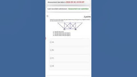 NPTEL  ||  Structural Analysis  ||  Assignment 02