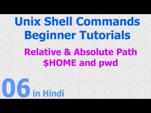 06 - Unix | Linux Shell - Absolute vs Relative Path - $HOME - pwd Command - Hindi