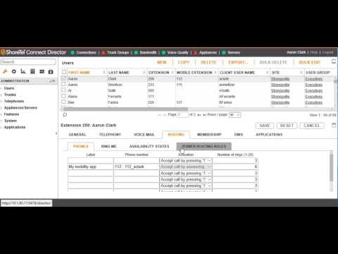 ShoreTel Connect Director   Session 03   Users