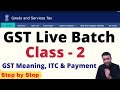 GST Professional live Class Part - 2 | GST Return Filing Course | ITC Input Tax Credit.