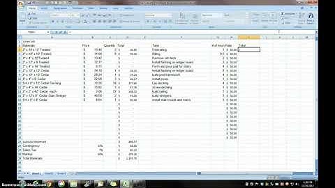 #1 Estimating with Excel for the Small Contractor