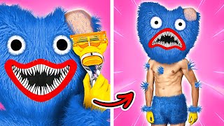 Beauty Makeover for Huggy Wuggy! Make-Up HACKS and GADGETS from Poppy Playtime by La La Life Emoji
