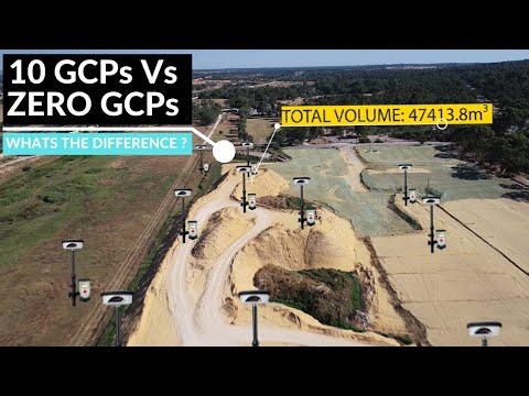 The Purpose of Ground Control Points, Volume of Stockpile With 10 GCPs Vs 0 GCPs | Aerial Surveying