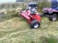 QUAD-X flail mower in action in WET RUSHES