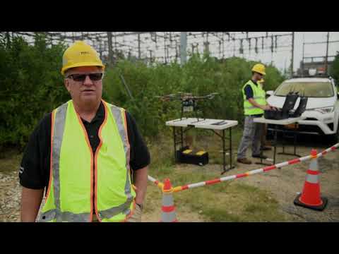 PSEG Long Island uses drone to help inspect electrical transmission and distribution system in Brentwood, NY. to improve reliability.