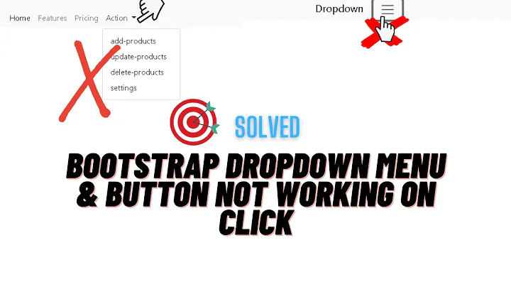 Bootstrap dropdown button not working on click || Solved 2022