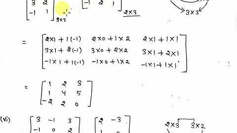 L-6 Addition subtraction and multiplication of matrices||12th class||Exercise 3.2