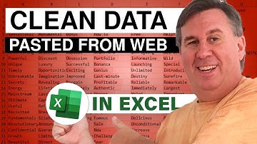 Excel - Cleaning Data Pasted from the Web (Remove All Hyperlinks, Icons, Word Wrap) - Episode 1781
