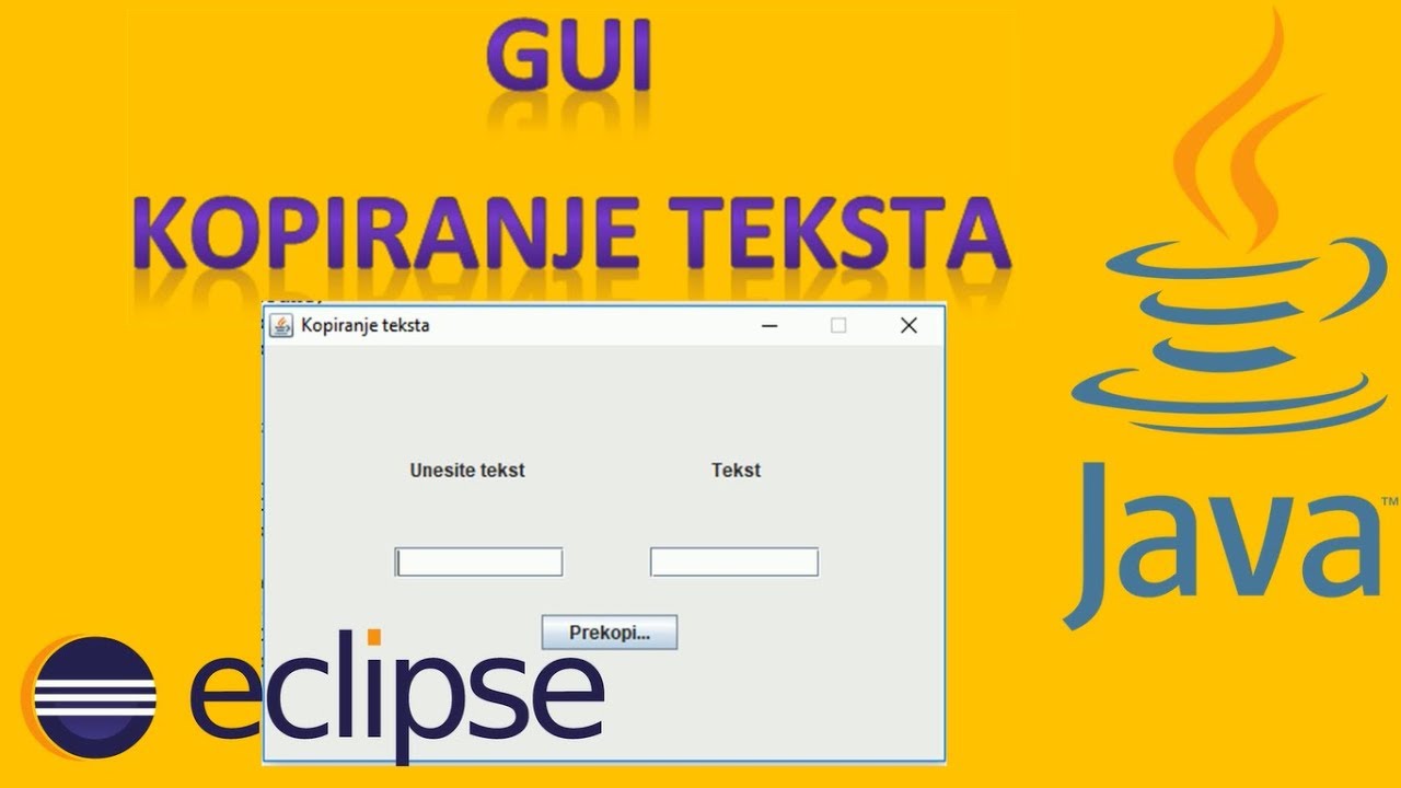 20. Programiranje - JAVA - ECLIPSE: GUI 2 - YouTube
