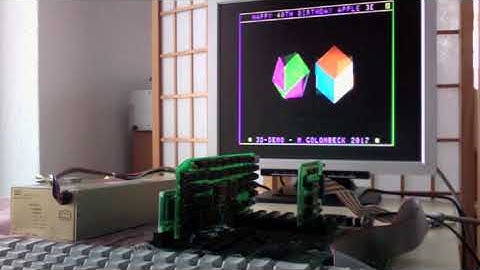 Apple II accelerator UltraWarp™ 65816 CPU 16 MHz rotation speed 3D demo V2.10b