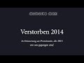 Verstorbene Menschen 2014