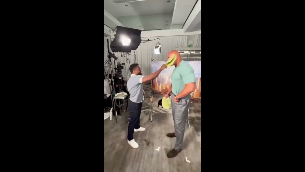 The Rock And Kevin Hart Tortilla Slap Challenge
