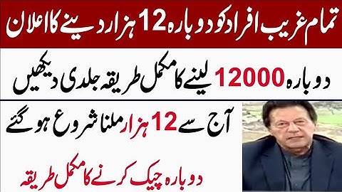 insaf imdad program | ehsaas emergency cash program | ehsaas program 2020 | RS 12000 |