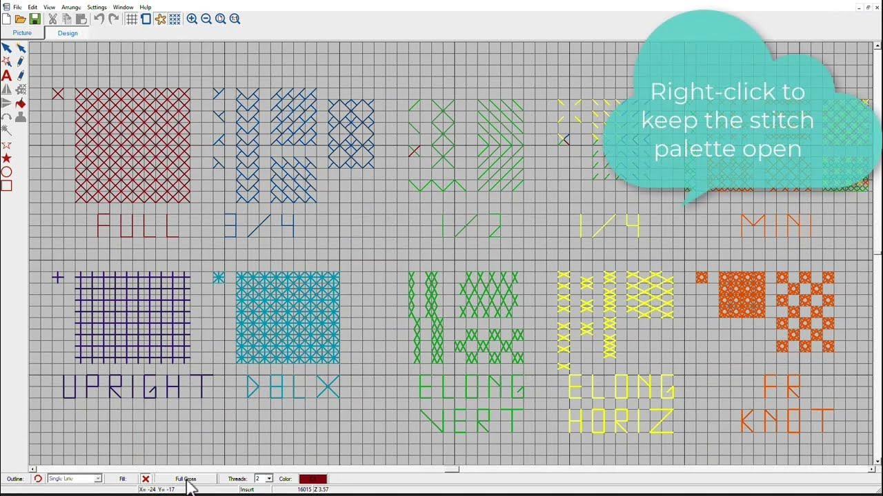 1. Introduction to Hatch Embroidery 3 Cross Stitch GEM YouTube