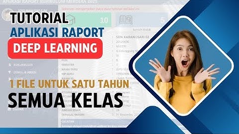 Tutorial Aplikasi Raport Deep Learning 2025/2026