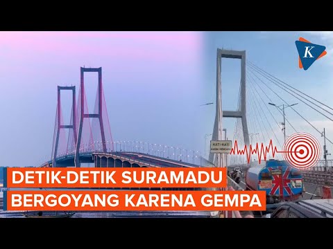 Momen Gempa Tuban-Bawean Goyang Jembatan Suramadu, Pengendara Panik