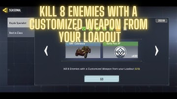 Call of Duty Mobile - Kill 8 Enemies with a Customized Weapon for your Loadout