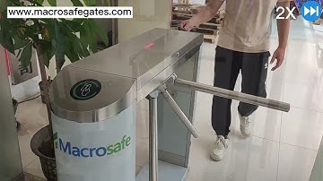 Affordable automatic tripod turnstile with RFID card system