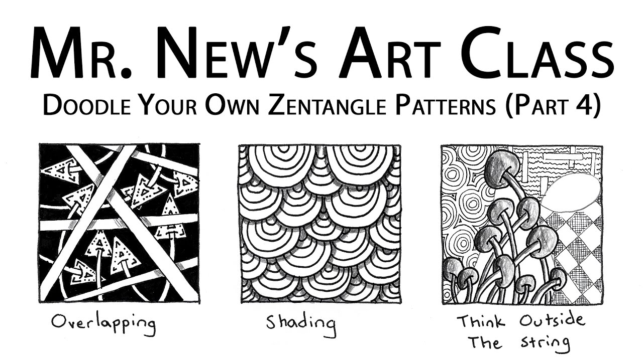 How To Doodle Your Own Zentangle Patterns Part 4 Thinking 3D