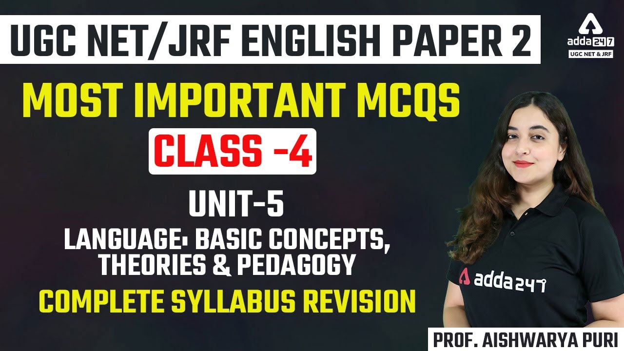 NTA UGC NET 2022 | Most Important MCQ #4 | By Prof. Aishwarya Puri ...