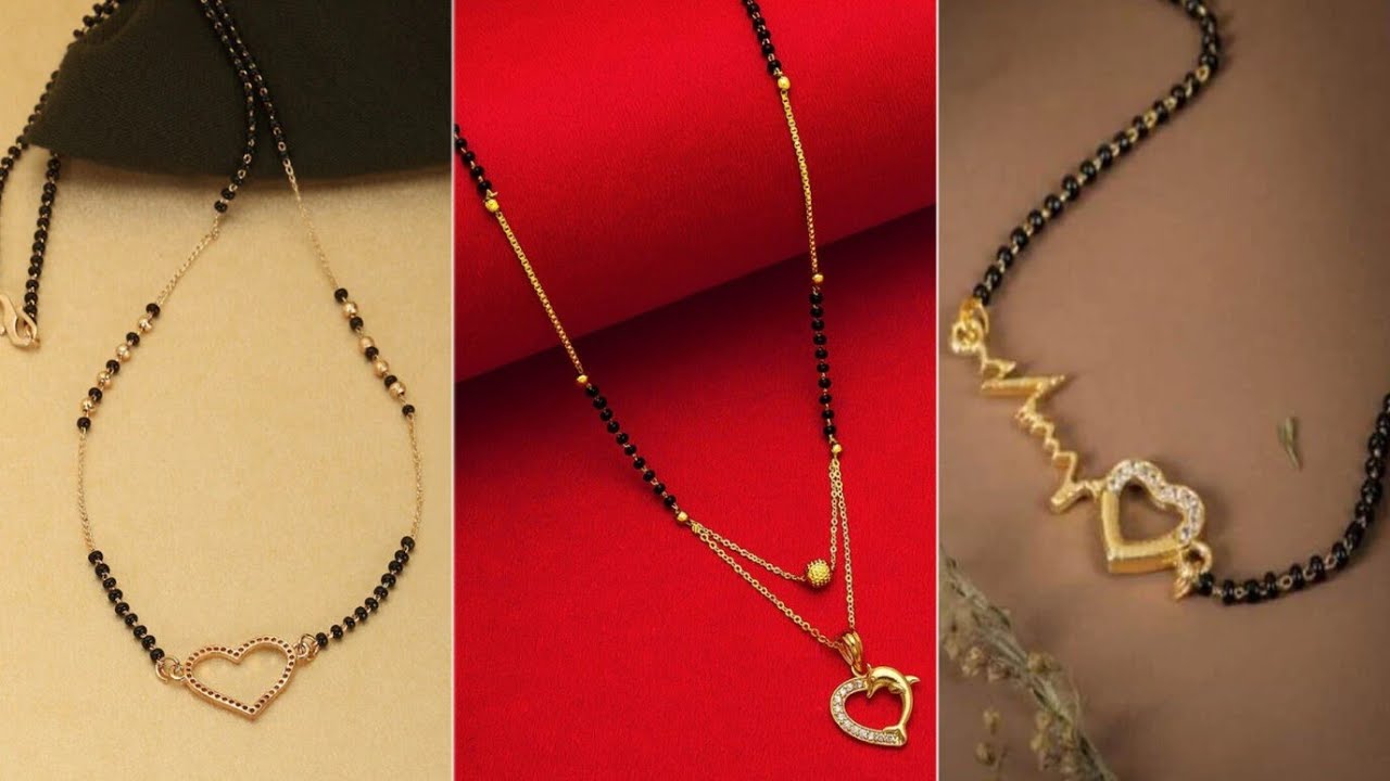 latest New heart ️ shape mangalsutra heart pendant Mangalsutra