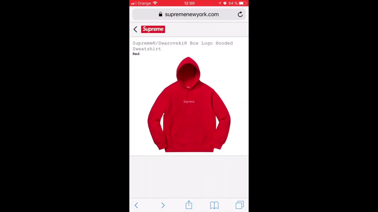 Supreme x Swarovsky (tee and hoddie) drop 2019